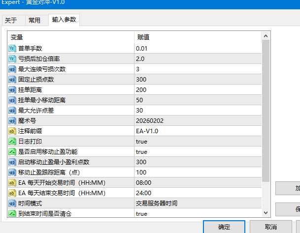 黄金对冲-V1.0 EA